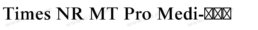 Times NR MT Pro Medi字体转换